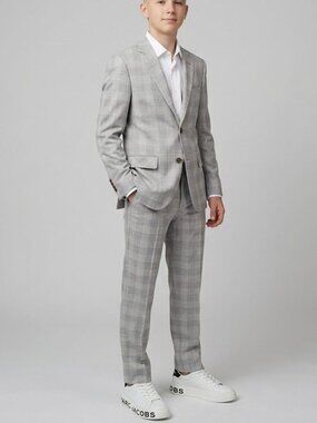 Appaman Fine Tailoring Boys 14-16 Preppy London Check Suit Jacket Pants Occasion
